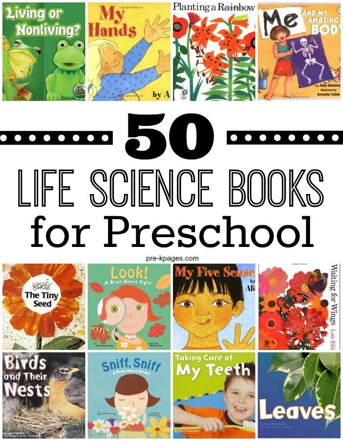 some books with the words 50 life science books for preschool