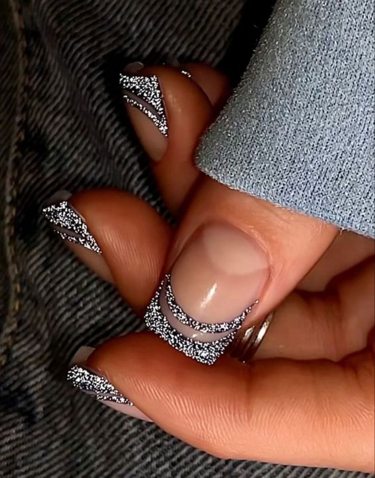 Glittery Nails, Sassy Nails, Smink Inspiration, Nail Designs Glitter, Dipped Nails, Fancy Nails, Chic Nails, Dope Nails, Short Acrylic Nails