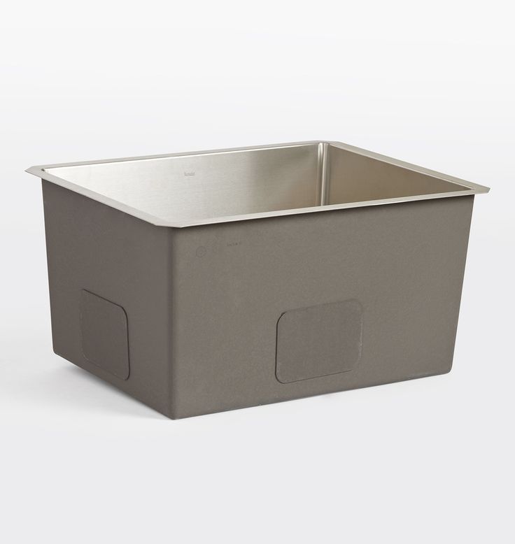 a square metal container on a white background