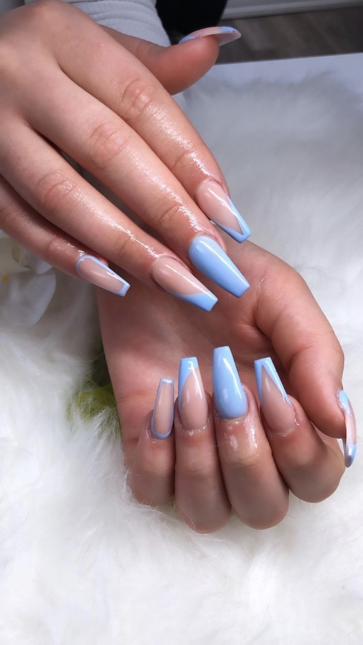 Coffin Shape French Tip Nails Color, Hand Goals, Elegant Long Nails, Nails Design For Summer, Long Nails Design, Acrylic Nails Natural, Coffin Design, French Pedicure, Stiletto Nail Art