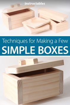 the cover of techniques for making a few simple boxes