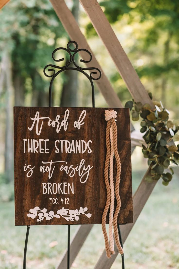 a sign that says, and if three strands is not as easy to make broken