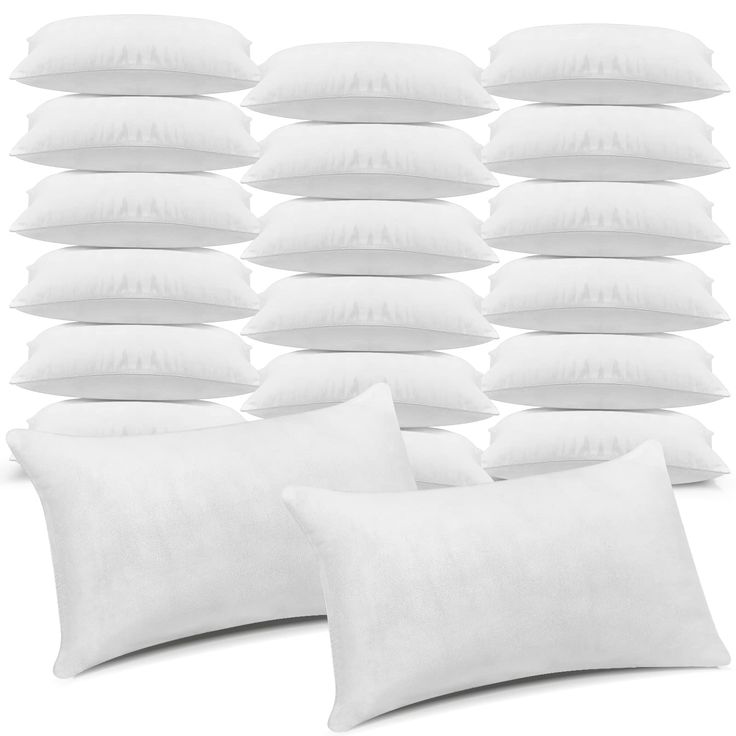 PRICES MAY VARY. Large Quantity: these hotel pillow insert contain 20 pillows, a large number to meet your daily needs, which can be your good choice to choose, it is recommended as a gift for your parents, family and friends Suitable Size: our pillow insert measure 30 x 20 inches, the queen size is suitable for most bed size options, and each pillow has a zipper design for better organization and cleaning Comfortable and Elastic: our microfiber pillows are filled with 3D spiral 7 hole fiber for Hotel Pillows, Elegant Bedding, Stomach Sleeper, Washing Machine And Dryer, Side Sleeper, Sleeping In Bed, Bed Pillow, Sleeping Positions, Garden Bedding