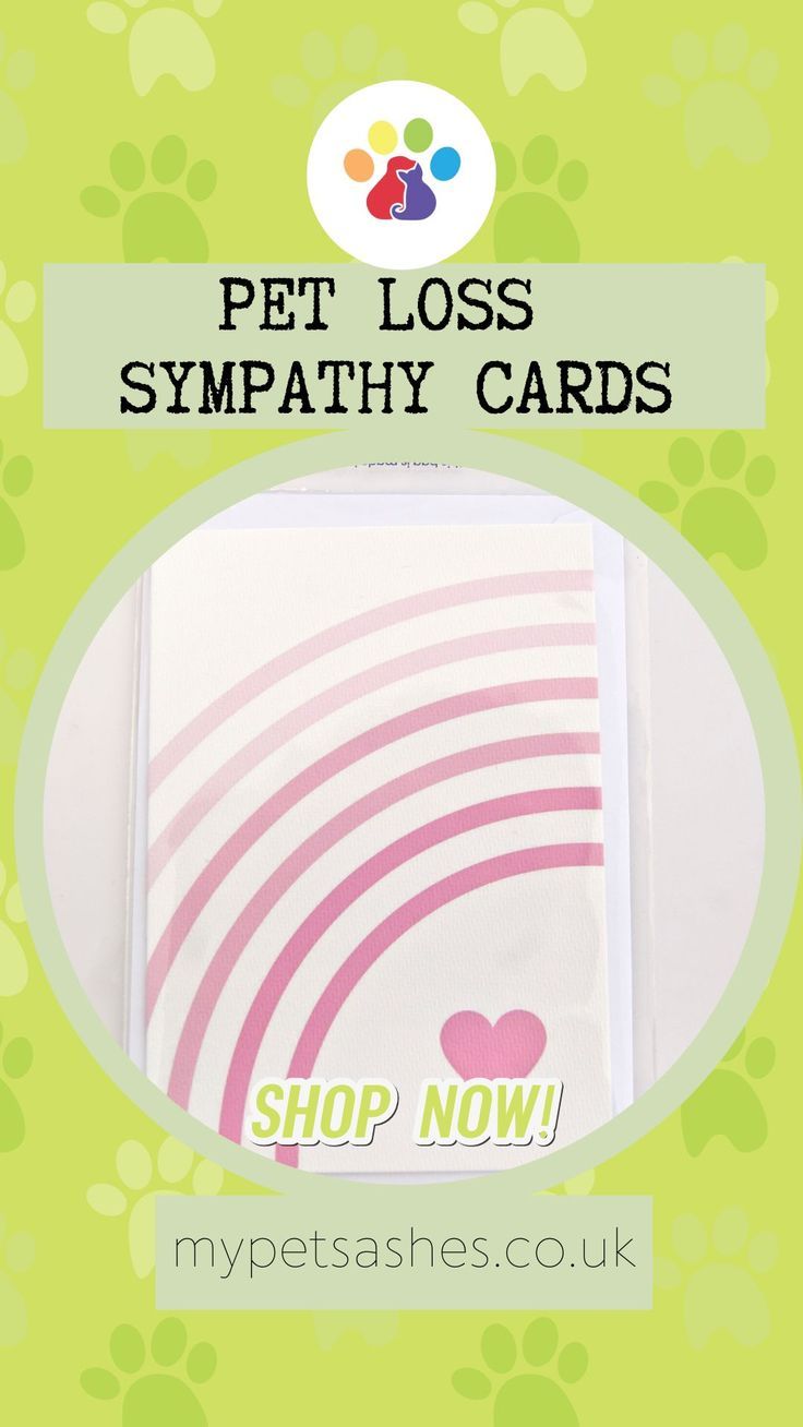 the pet loss sympathy cards are shown in pink and white with paw prints on it