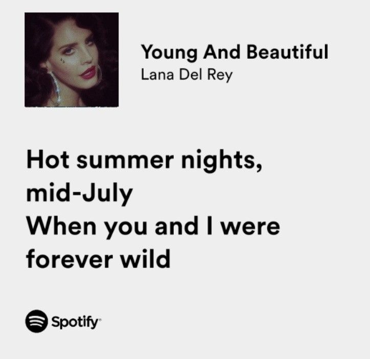 an advertisement with the words hot summer nights, mid - july when you and i were forever wild