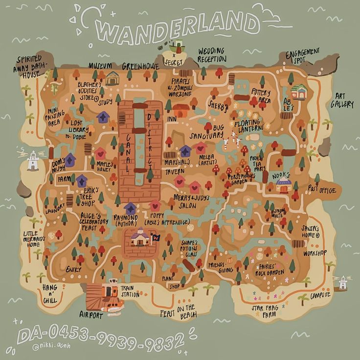 a map of the land in wonderlandland