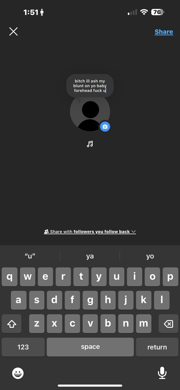 the keyboard is black and has blue buttons