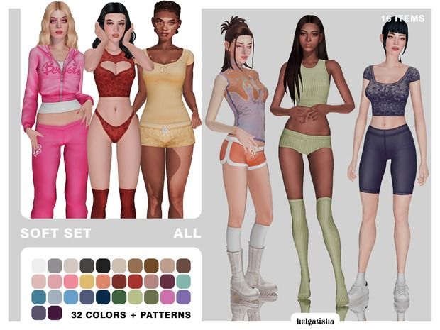 Soft set (all) | Patreon Sims 4 Y2k, Nostalgic 2000s, 2000s Vibe, Sims 4 Cas Mods, The Sims 4 Packs, Sims 4 Game Mods, Tumblr Sims 4, Sims 4 Expansions, Sims 4 Cc Folder