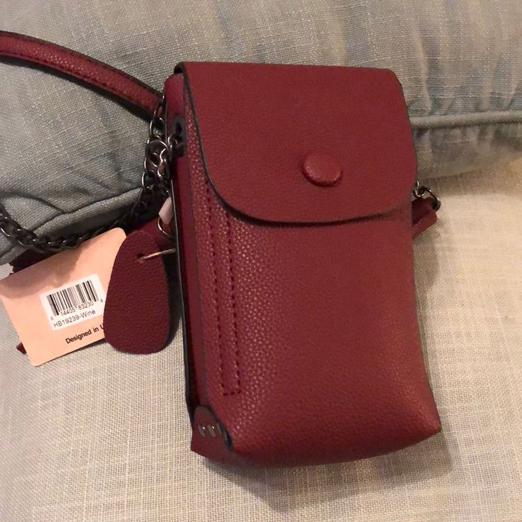 Wine Colored, Fits My Old Iphone 8+ With Room To Spare Small Dust Bag Included There Was An Old Sticker That Read $125, But I’m Sure I Didn’t Pay More Than $40. Casual Bag With Hidden Phone Sleeve, Trendy Red Phone Bag With Cell Phone Pocket, Casual Red Portable Phone Bag, Red Casual Phone Bag, Casual Red Phone Bag With Removable Pouch, Old Iphone, Boho Crossbody Bag, Studded Handbag, Festival Bag