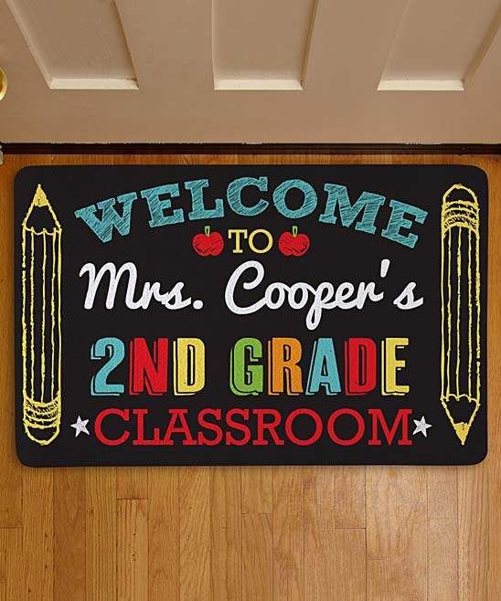 a welcome mat for the 2nd grade classroom