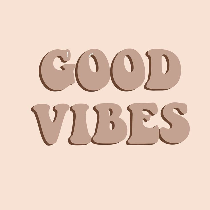 the words good vibes written in brown on a pink background with an image of a cat