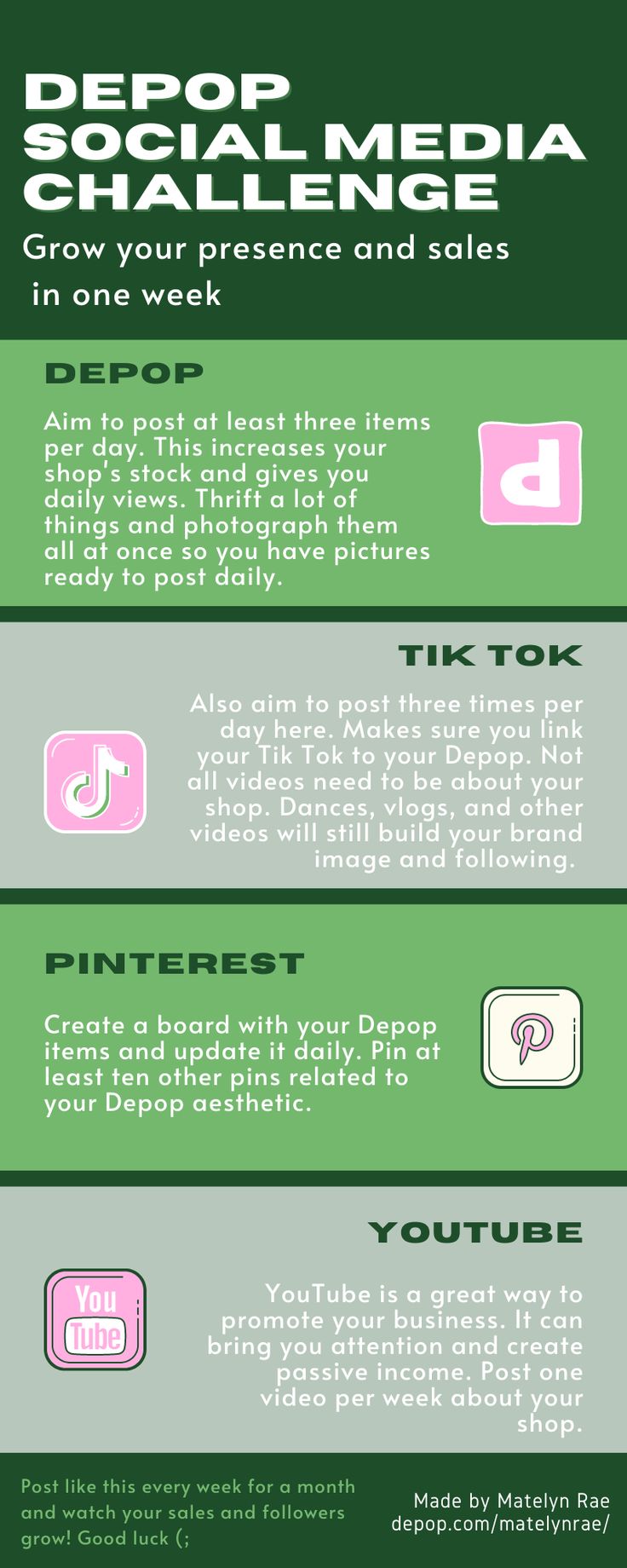 an info sheet with different types of web pages and their content descriptions, including the top ten