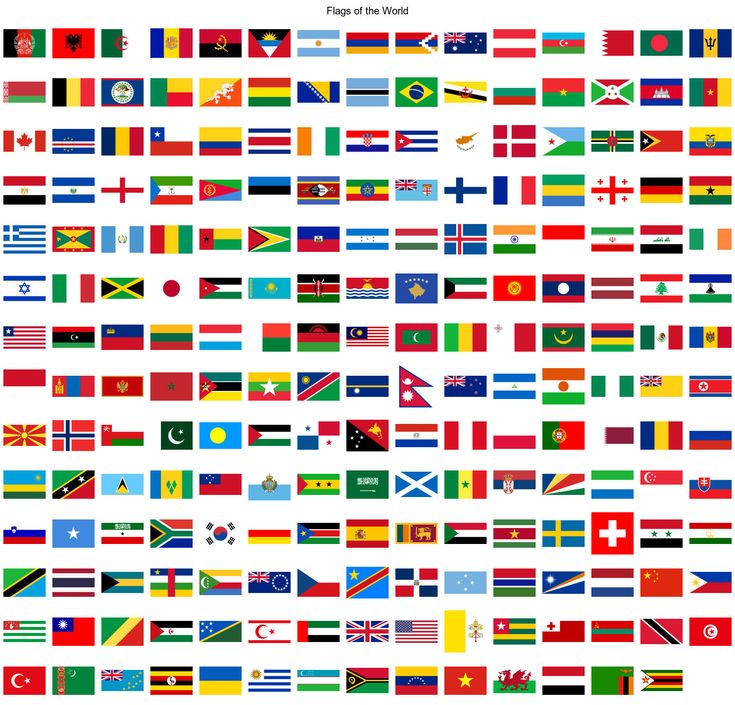 the flags of the world are shown in different colors