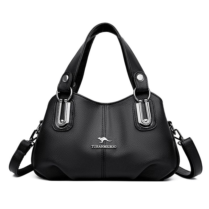 Color: Black Black Top-handle Shoulder Bag For Fall, Fall Season Black Tote Shoulder Bag, Casual Faux Leather Satchel For Errands, Casual Faux Leather Top Handle Bag, Casual Soft Leather Bag, Casual Black Faux Leather Satchel, Black Tote Bag For Fall, Black Faux Leather Casual Satchel, Black Leather Bags For Fall