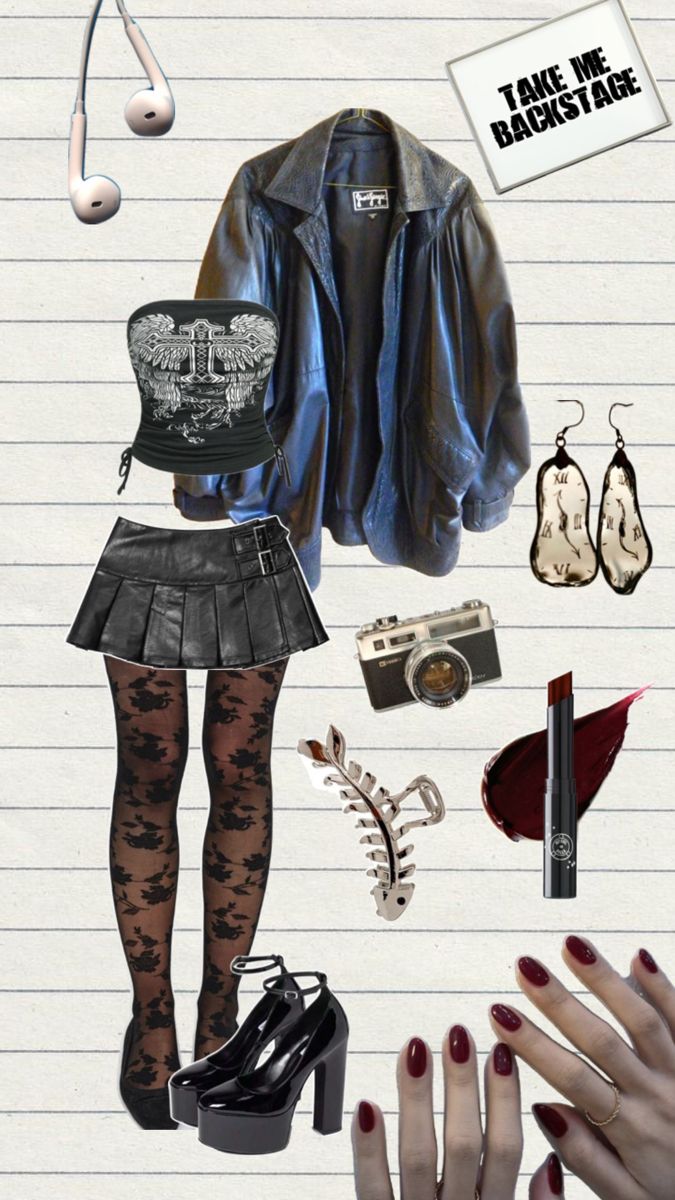 alt,rock and roll,outfit Rock And Roll Outfits Women, Rock And Roll Aesthetic Outfit, Rock Star Outfit Women, Rock Star Girlfriend, 80s Inspired Outfits, Rock Star Outfit, Rock And Roll Fashion, Alt Rock, Biker Outfit