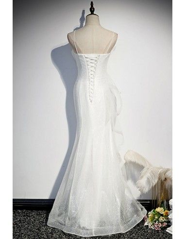 10% off now! Shop graceful white mermaid prom gown with sparkling ruffles online. Sheprom offers formal, party, casual & more style dresses to fit your special occasions. Mermaid Gown Prom, White Mermaid, Custom Size Dresses, White Tulle, Tulle Prom Dress, White Sleeveless, Wedding Bridesmaid Dresses, Formal Evening Dresses, Celebrity Dresses