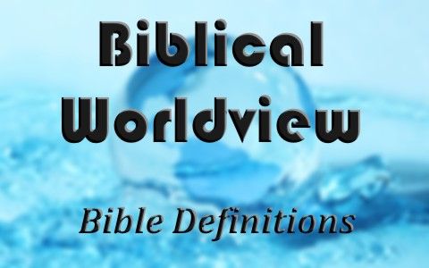 the words biblical worldview in front of blue water