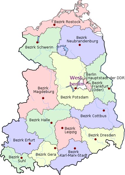 a map of germany with all the towns and major roads in each country's capital