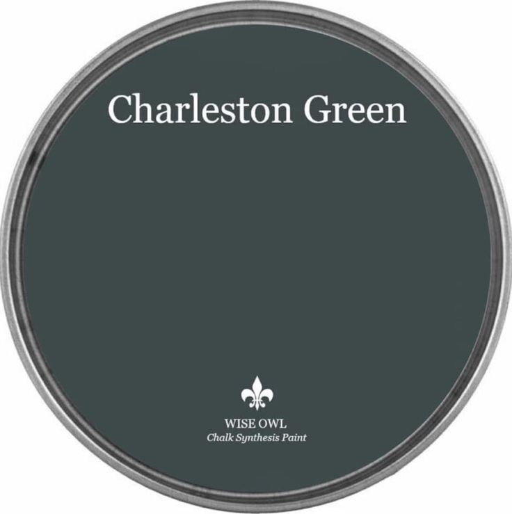 charleston green paint in a tin with the words wise owl painted on it's side