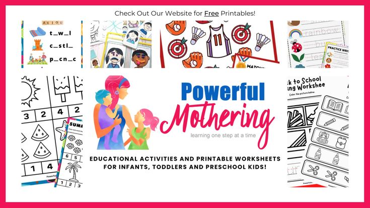 Powerful Mothering | Learning Worksheets & Activities for Kids