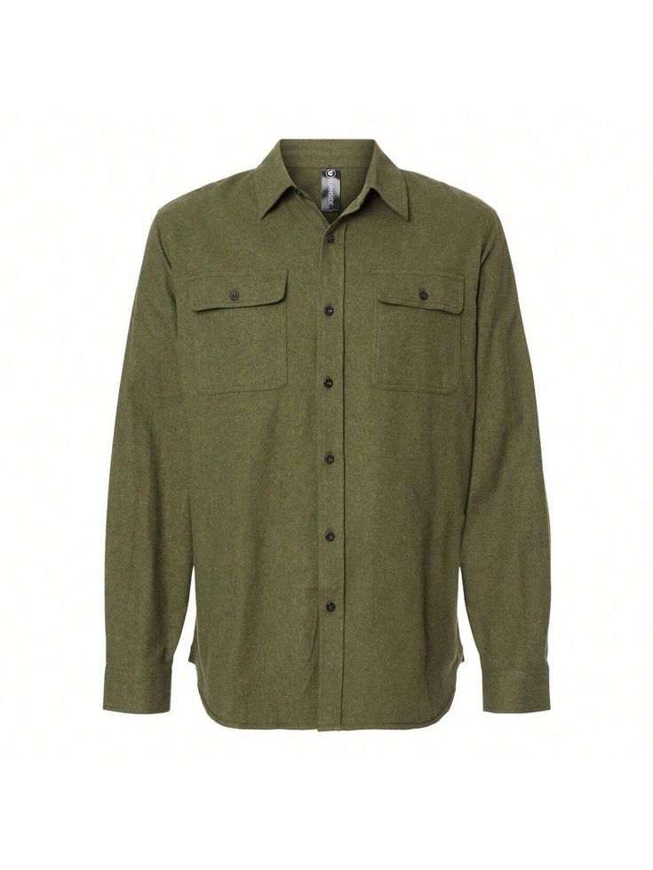 5.4 oz./yd (US), 9 oz./L yd (CA), cotton/polyester CVC fabric. Two flap pockets with button closure. Adjustable one-button cuffs. Half-moon back yoke with locker loop.Burnside Solid Long Sleeve Flannel Shirt () Army Green Casual  Long Sleeve Fabric Plain Shirt Non-Stretch  Men Clothing, size features are:Bust: ,Length: ,Sleeve Length: Cotton Shirt With Snap Buttons For Fall, Fall Cotton Shirt With Snap Buttons, Fall Cotton Shirt With Button Cuffs, Outdoor Relaxed Fit Shirt With Buttons, Classic Shirt With Snap Buttons For Outdoor, Winter Cotton Shirt With Button Closure, Winter Shirt With Snap Buttons And Relaxed Fit, Winter Cotton Shirt With Button Cuffs, Cotton Shirt With Buttons For Outdoor