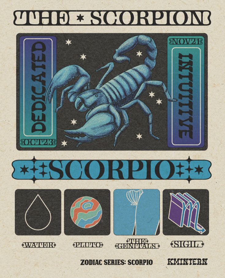 an advertisement for the scorpion show with pictures of different things on it and words below