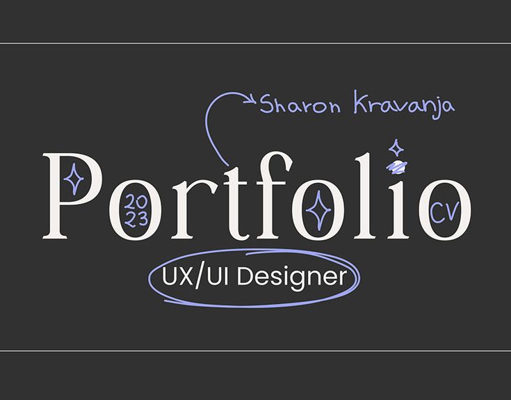 the logo for portfolio uxu designer is shown in white on a black background