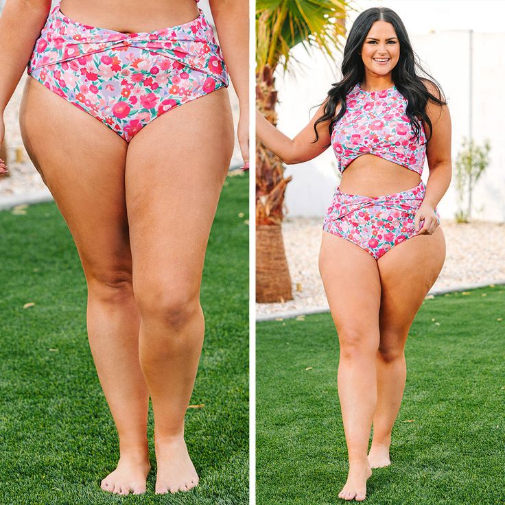 Swim in style in this cutie! The pink color and floral pattern will have all eyes on you and the high waisted style will keep you secured and comfy! Style this with the matching top and some sandals for a chic pool or beach look! 80% Polyamide, 20% Elastane Pink Bottoms For Pool And Summer, Pink Bottoms For Pool And Summer Season, Pink Summer Pool Bottoms, Pink Bottoms For Summer Pool Season, High Waist Swimwear For Vacation In Spring, High Waist Swimwear For Spring Vacation, Pink Printed Pool Bottoms, Spring Floral Print Swim Bottoms, Floral Print Spring Swim Bottoms