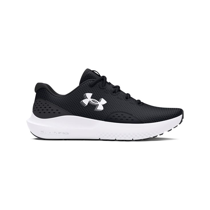 Take those first steps on your running journey in these Under Armour Surge 4 women's running shoes. Click this FOOTWEAR GUIDE to find the perfect fit and more! TECHNOLOGIES & FEATURES Breathable mesh upper Charged Cushioning® midsole provides all day comfort with responsiveness & durability Lace-up closure for a secure fitDETAILS Mesh, synthetic upper Fabric lining Foam midsole and footbed Rubber outsole Round toe Lace-up closure Spot clean Imported Size: 7.5. Color: Black White. Gender: female. Sporty Under Armour Walking Shoes For Sports, Sporty Under Armour Walking Shoes, Sporty Running Shoes With Ortholite Insole For Jogging, Sporty Breathable Under Armour Walking Shoes, Sporty Under Armour Walking Shoes For Running, Sporty Under Armour Walking Shoes For Jogging, Under Armour Low-top Running Shoes For Sports, Under Armour Trail Running Shoes For Sports, Under Armour Lace-up Running Shoes For Errands