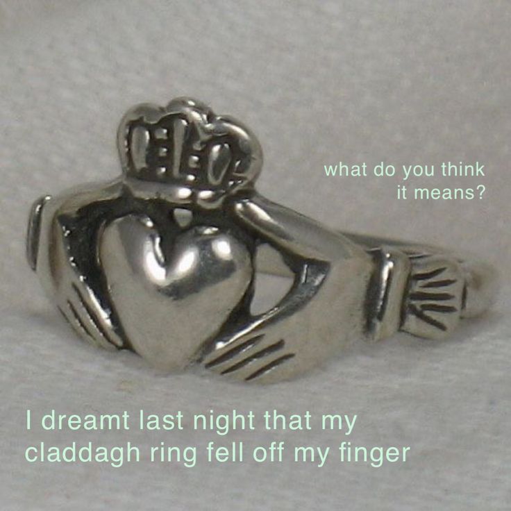 a silver claddagh ring with a crown on it's head and the words what do you think if it means?