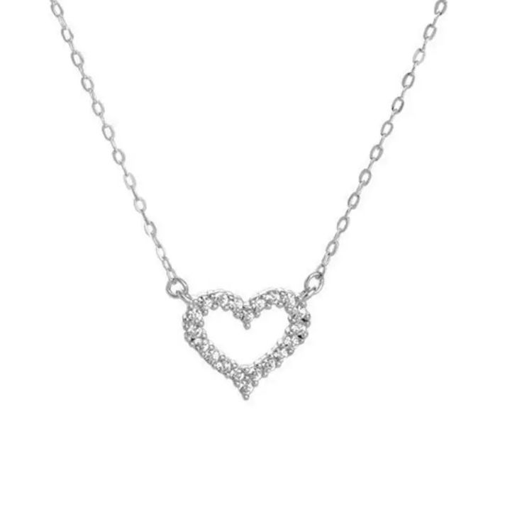 Elevate your gifting game with the Solstress Sweetheart Necklace. Crafted for the modern romantic, this necklace is a timeless expression of love. Wear it alone, stacked with your other Solstress ring favorites, or with the complimenting silver Sweetheart Bangle and Sweetheart ring. Whether it's for your BFF, partner, or yourself, this accessory adds a touch of chic to any style. Made to be cherished, it's the ultimate gift that keeps on giving! 925 Sterling Silver 18k Gold or Rhodium plated Pre Open Heart Jewelry With Adjustable Chain For Wedding, Open Heart Adjustable Chain Jewelry For Wedding, Wedding Jewelry With Adjustable Open Heart Chain, Elegant Adjustable Heart Necklace For Wedding, Silver Adjustable Heart Necklace For Wedding, Adjustable Silver Heart Necklace For Wedding, Wedding Open Heart Necklace With Adjustable Chain, Silver Heart Clavicle Chain Necklace For Wedding, Adjustable Heart Pendant Necklace For Wedding