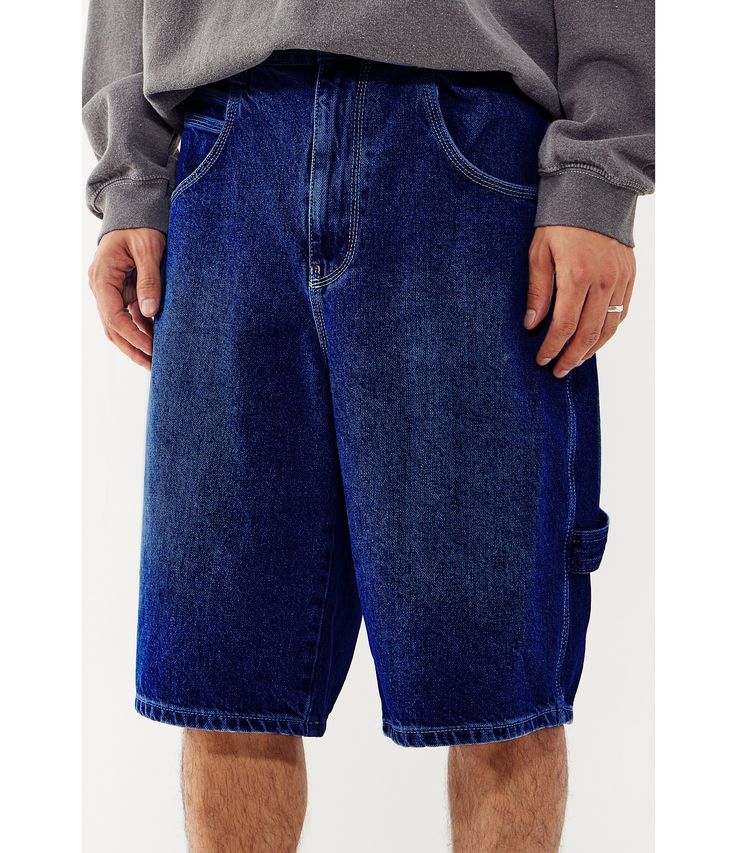 From BDG Urban Outfitters, these shorts feature:Mid riseRelaxed fitFlat-front stylingTwo front pocketsTwo back pocketsOne side pocketBack logo7" inseamCottonMachine wash/line dryImported. Streetwear Straight Leg Jean Shorts With Pockets, Relaxed Fit Shorts With Multiple Pockets, Blue Cotton Jean Shorts With Side Pockets, Casual Athletic Shorts With Pockets And Short Inseam, Casual Blue Shorts With Multiple Pockets, Sporty Bottoms With Short Legs And Side Pockets, Sporty Bottoms With Side Pockets, Cotton Bermuda Jean Shorts With Pockets, Streetwear Bottoms With Pockets