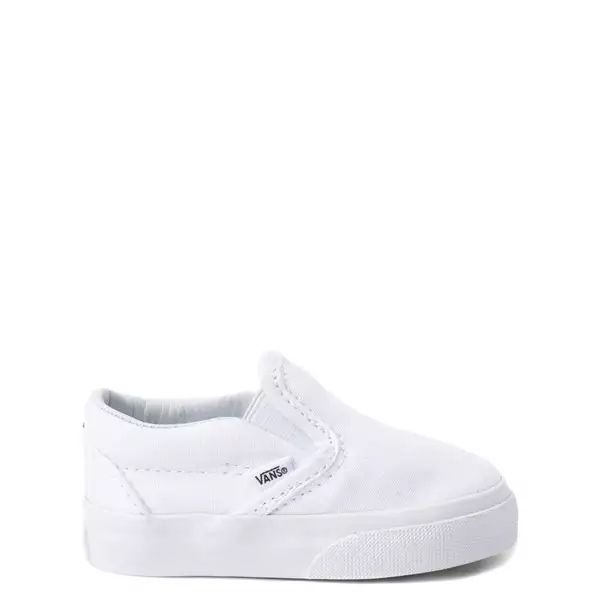 Choose from a large selection of Vans Slip On Skate Shoes for Kids at Journeys Kidz! Get FREE Shipping on orders $39.98. Look fashionable in the Toddler Vans Slip On Skate Shoe in White and set the trend! Shop Kids Vans Now! Vans White Slip-on Sneakers With Rubber Sole, White Slip-resistant Sporty Canvas Shoes, Classic Vans Slip-on Sneakers With Round Toe, White Cotton Vans Skate Shoes, White Cotton Vans Canvas Shoes, White Casual Vans Slip-on Sneakers, Slip-resistant White Slip-on Sneakers For Streetwear, White Non-slip Slip-on Sneakers, White Slip-resistant Slip-on Sneakers For Streetwear