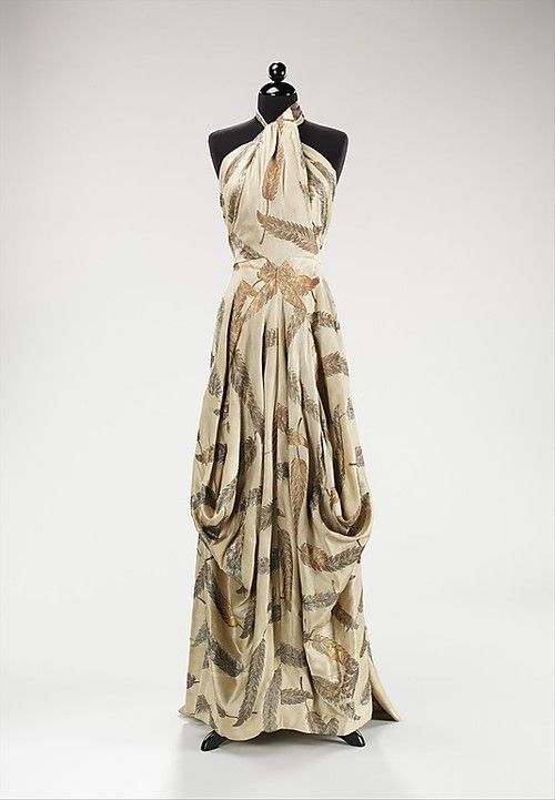 Charles James, Printed Gowns, Costume Collection, Vintage Gowns, Retro Mode, 1930s Fashion, Vintage Couture, Old Fashion, 1940s Fashion