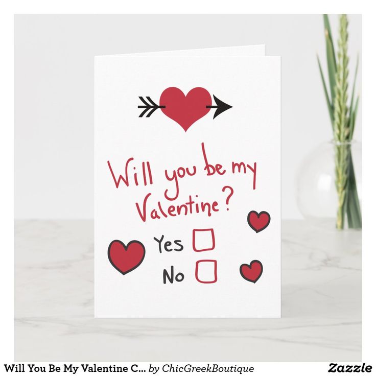 a valentine's card with the words will you be my valentine? yes no