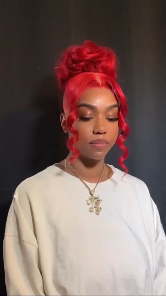 Red Hair Updo, Red Hair Ponytail, Barbie Ponytail, Weave Ponytail Hairstyles, Sleek Ponytail Hairstyles, Weave Ponytail, Birthday Hairstyles, Hair Weaves, Hair Styles 2017