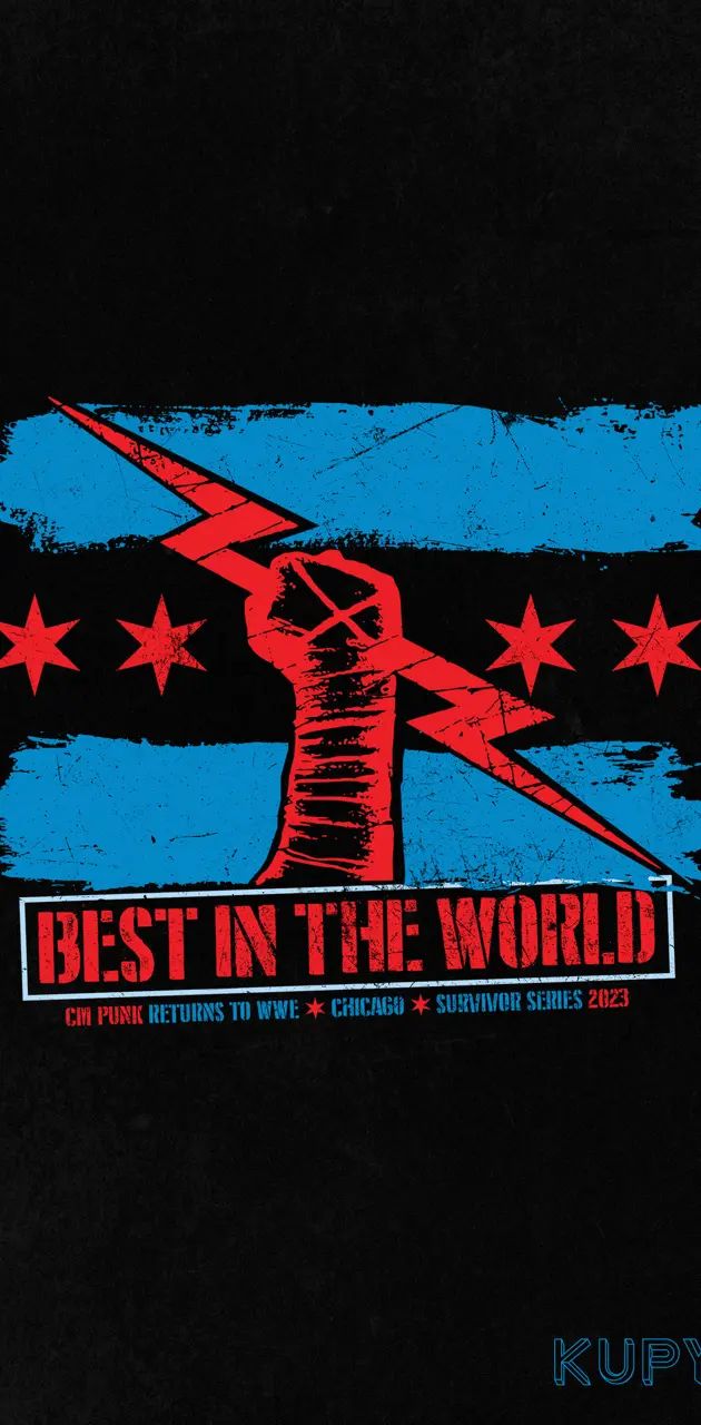 the best in the world t - shirt is shown with red stars and a blue background