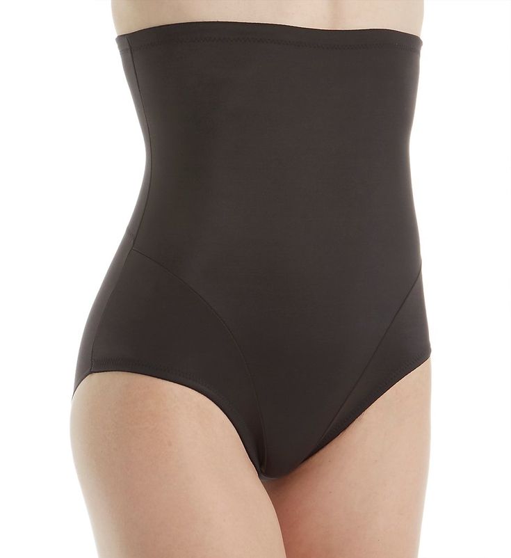 Support your back and smooth out and firm your waistline, back, tummy and rear with this shaping panty. Made of nylon and elastane. Sewn-on elastic on inside of waist for fit. Tummy, waist and back are lined with an additional layer of shaping fabric for firming and smoothing. Back Magic design has two flexible vertical stays (boning) at sides of top center back, with silicone gripper elastic at center for hold. Stays at center back help shape waist, smooth muffin top and support your lower back Hip-length Stretch Smoothing Shapewear, Hip-length Smoothing Stretch Shapewear, Fitted Shapewear Bottoms With Contoured Waistband, Hip-length Smoothing Shapewear, Elegant Compression Shapewear With Smoothing, Elegant Compression Shapewear For Smoothing, Elegant Compression Smoothing Shapewear, High Waist Stretch Shapewear With Wide Waistband, Elegant Compression Shapewear With High-cut Leg