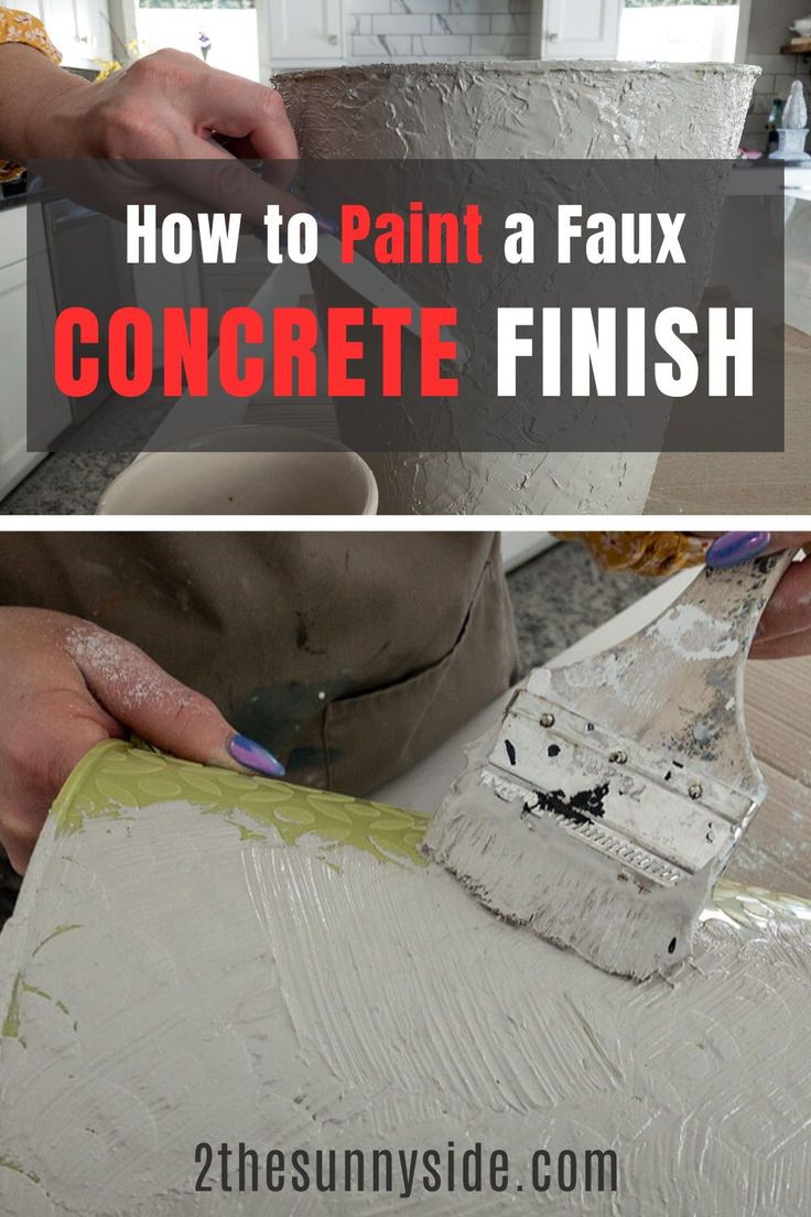 how to paint a faux concrete finish