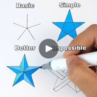 someone is drawing stars on a piece of paper with white marker and pen, which says better impossible