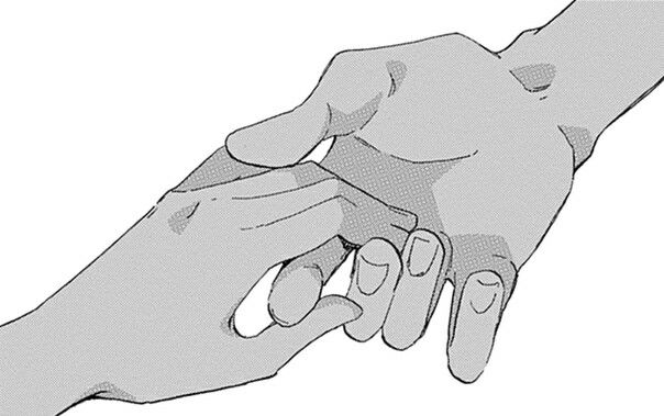 two hands are touching each other with their fingers