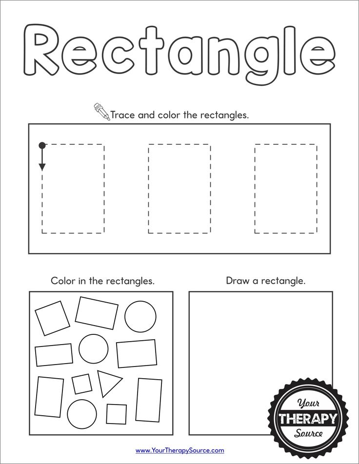 Shapes Worksheet Preschool - Free Printables - Your Therapy Source Rectangle Shape Worksheets For Preschool, Rectangle Activities For Toddlers, Rectangle Worksheet Preschool, Rectangle Preschool Activities, Rectangle Worksheet, Coloring Pages Preschool, Letters Worksheets, Shape Worksheets For Preschool, Shape Activities