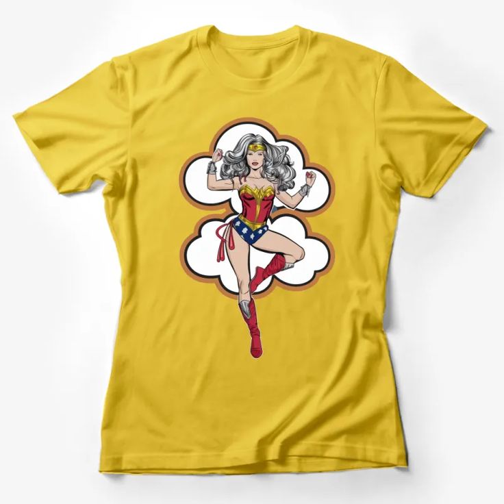 Women's Superhero T-Shirt, Vintage Comic Heroine Tee, Graphic Novel Inspired Shirt, Casual Cosplay Top, Geek Chic Fashion, Soft Cotton Tee, Unique Gift Idea Female T-Shirt Custom graphic T-Shirt.Customize your color Geek Chic Fashion, Casual Cosplay, Geek Chic, Vintage Comics, Chic Fashion, Graphic Novel, Custom Shirts, Cotton Tee, Unique Gifts