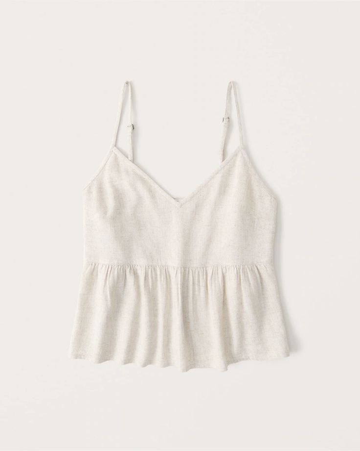 Women's Trapeze Cami | Women's Tops | Abercrombie.com Linen Tank, Womens Cami, Flowy Tank Tops, Abercrombie Kids, Abercrombie & Fitch, Dream Clothes, American Apparel, Abercrombie Fitch, Adjustable Straps