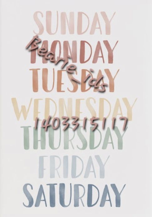 a poster with the words friday and saturday written in different font styles on white paper