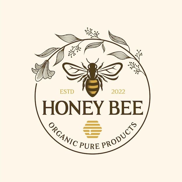 the logo for honey bee organic pure products