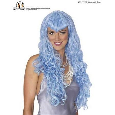 COMPLETE A GROUP THEME: Coordinate your look with friends or family members by choosing wigs that match a specific theme, such as a group of superheroes, fantasy creatures, or a decade-specific ensemble.br EMBODY A FAMOUS CHARACTER: Wigs resembling iconic characters from movies, TV shows, and video games help you embody the likeness of your favorite stars, adding authenticity to your costume.br INSTANTLY RECOGNIZABLE LOOK: Costume wigs are often an easily recognizable element of well-known chara Mermaid Wig, Mullet Wig, Mermaid Halloween, Blue Wig, Wig Hat, Bob Lace Front Wigs, Halloween Wigs, Frontal Hairstyles, Blue Mermaid