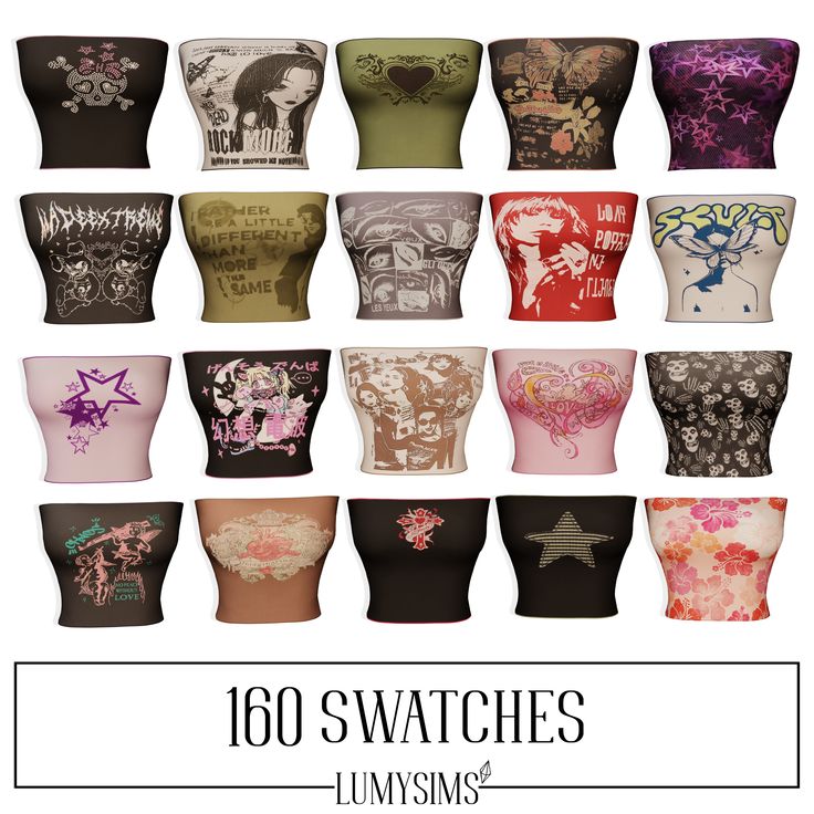 a bunch of different types of cups with the words,'100 swatches luminouss '