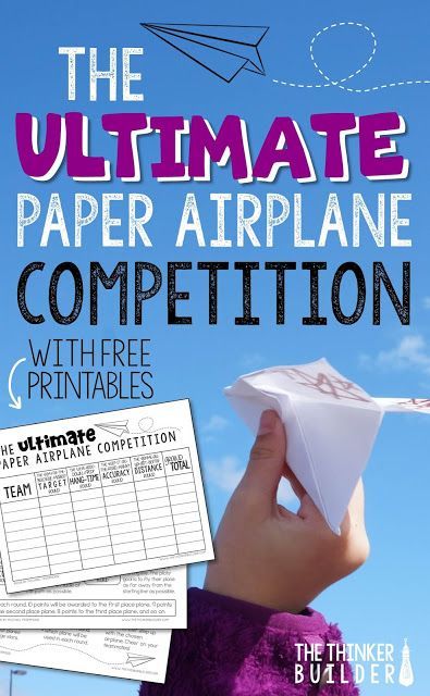 the ultimate paper airplane competition with free printables for kids to play and learn