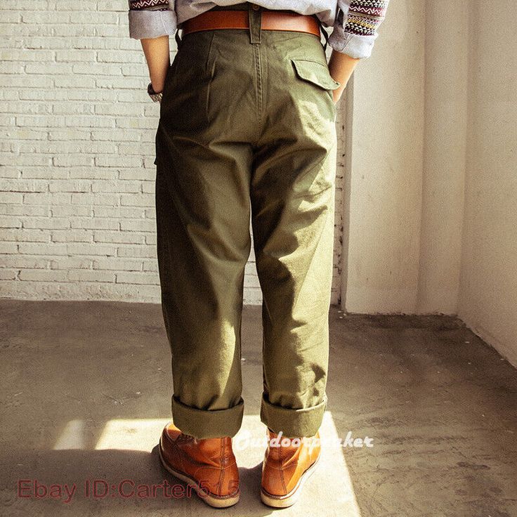 Red Tornado Repro British Army Pants Vintage Men's Military Trousers High Rise | eBay Cotton Work Pants With Welt Pockets For Outdoor, Outdoor Utility Pants With Welt Pockets, Winter Outdoor Pants With Belt Loops, Outdoor Cotton Pants With Belt Loops, Casual Outdoor Pants With Welt Pockets, Utility Cargo Pants With Welt Pockets For Outdoor, Outdoor Straight Leg Chinos, Cotton Ankle-length Outdoor Pants, Cotton Ankle-length Pants For Outdoor